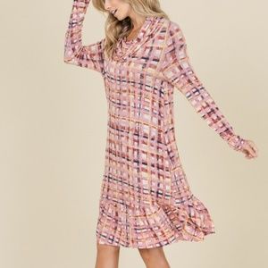 SALE! Cowl Neck Pink SOFT Comfy Dress